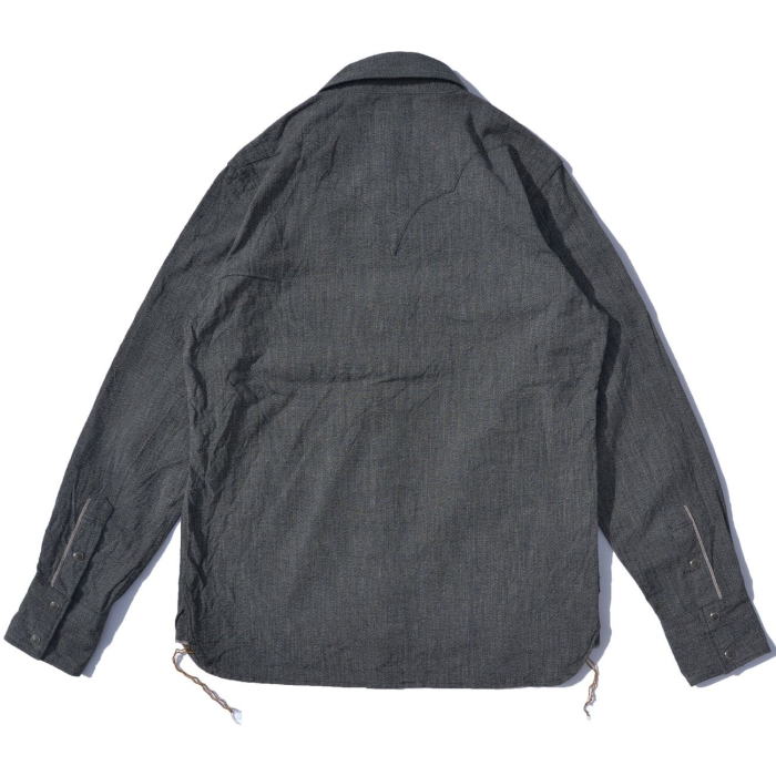 SSW21-01-MBK-ライトデニムシャンブレーウエスタンシャツ長袖21-01-SSW2101-SAMURAIJEANS-サムライジーンズ-サムライジーンズウエスタンシャツの画像