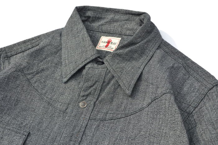 SSW21-01-MBK-ライトデニムシャンブレーウエスタンシャツ長袖21-01-SSW2101-SAMURAIJEANS-サムライジーンズ-サムライジーンズウエスタンシャツの画像