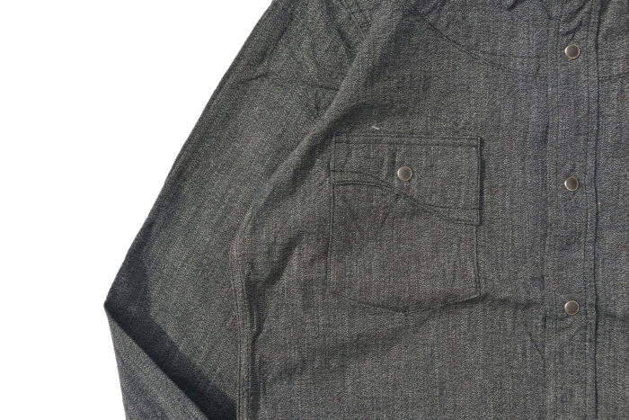 SSW21-01-MBK-ライトデニムシャンブレーウエスタンシャツ長袖21-01-SSW2101-SAMURAIJEANS-サムライジーンズ-サムライジーンズウエスタンシャツの画像