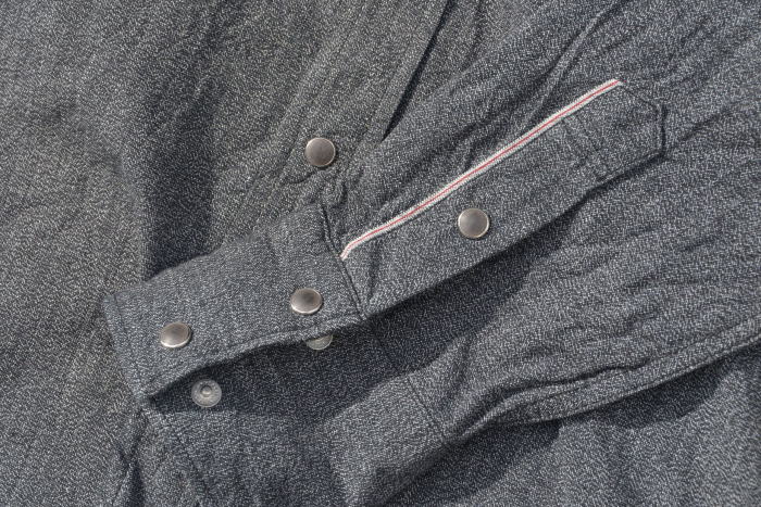 SSW21-01-MBK-ライトデニムシャンブレーウエスタンシャツ長袖21-01-SSW2101-SAMURAIJEANS-サムライジーンズ-サムライジーンズウエスタンシャツの画像
