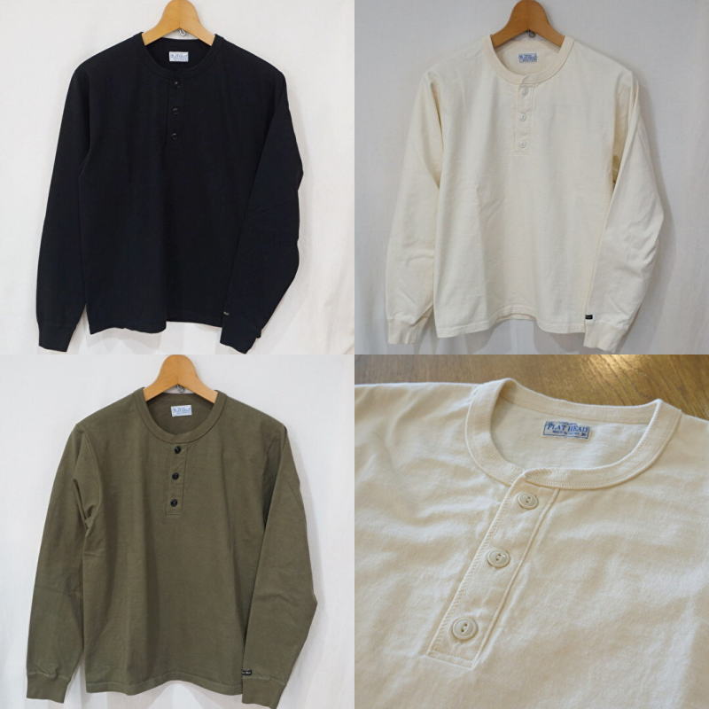 FN-TSHL-002 ヘンリーネック長袖Tシャツ002 FNTSHL002 FLATHEAD フラットヘッドロングスリーブTシャツ 長袖Tシャツ ロンTの画像