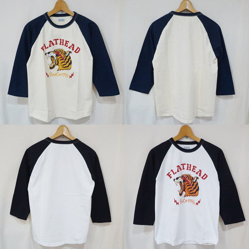 FN-TSRB-002 RAGLAN Q/S SHIRT FNTSRB002 FLATHEAD フラットヘッド七分袖Tシャツの画像