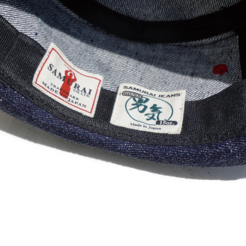 SJ401HT-15OZ デニムポークパイハット SJ401HT15OZ SAMURAIJEANS サムライジーンズハット 帽子の画像