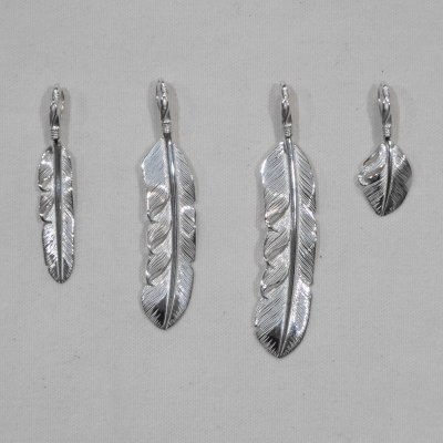 FN-JP-203-フェザートップ-L-FNJP203-FLATHEAD-フラットヘッドシルバーペンダントトップの画像