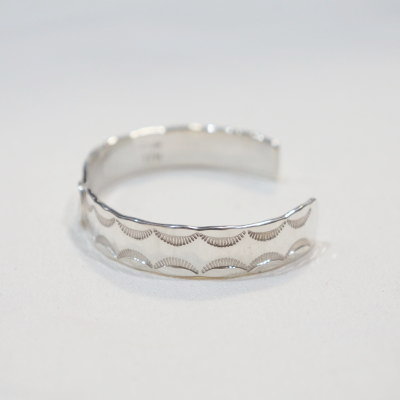 FN-JB-023 STAMP INGOT BANGLE023 FNJB023 FLATHEAD フラットヘッド シルバー ブレスの画像
