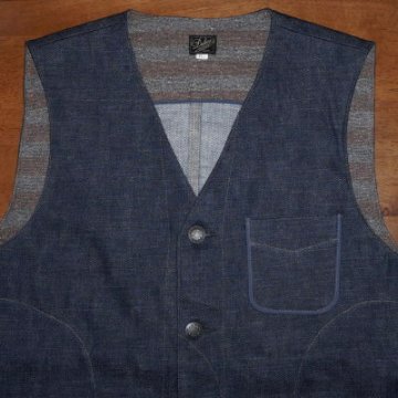 MENDERS-オールドデニム-20sオペレートベスト-DELUXEWARE-デラックスウエアベスト-DALEE'S-ダリーズベスト-20s Operete Vest-メンダーズ-メンダースの画像