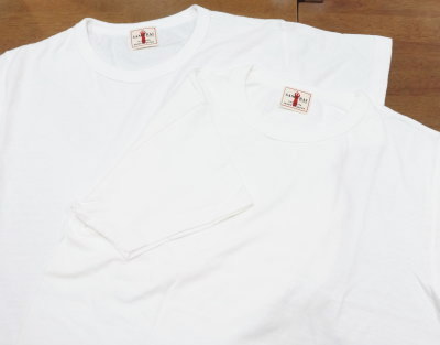 SJ2PST-CREW-WH-無地クルーネック2パックTシャツ-SJ2PSTCREW-SAMURAIJEANS-サムライジーンズTシャツ-無地Tシャツの画像
