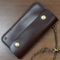 CB3-185-R-DB-財布大3-185ロープ付き-CB3185R-黒羽（CROW：クロウロングウォレット(長財布)の画像