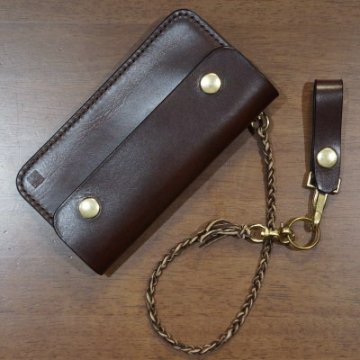 CB3-185-R-DB-財布大3-185ロープ付き-CB3185R-黒羽（CROW：クロウロングウォレット(長財布)の画像