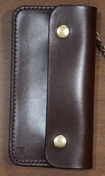 CB3-185-R-DB-財布大3-185ロープ付き-CB3185R-黒羽（CROW：クロウロングウォレット(長財布)の画像