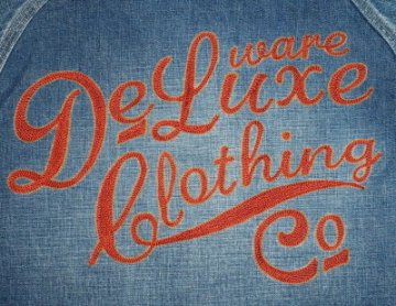 S7640-02E-インディゴ-バナーデニムシャツ刺繍入りモデル02E-S764002E-DELUXEWARE-デラックスウエアデニムシャツ-BANNERDENIMSHIRT-シャツ長袖の画像