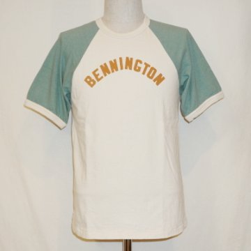 UST-04-ナチュラルグリーン-BENNINGTON-UST04-DELUXEWARE-デラックスウエアTシャツの画像