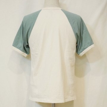 UST-04-ナチュラルグリーン-BENNINGTON-UST04-DELUXEWARE-デラックスウエアTシャツの画像
