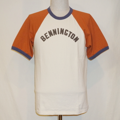 UST-04-ナチュラルオレンジ-BENNINGTON-UST04-DELUXEWARE-デラックスウエアTシャツの画像