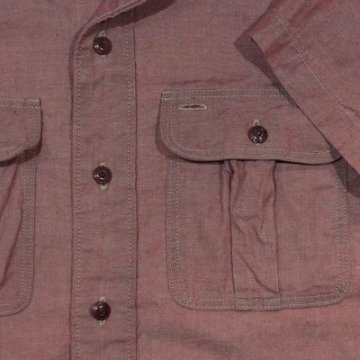 RDDX-02S-RD-RED CHAMBRAY-RDDX02S-DELUXEWARE-デラックスウエアワークシャツ半袖・デラックスウエアシャツの画像
