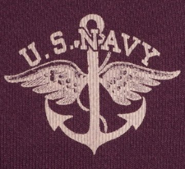 UL-17-バーガンディー-NAVAL-UL17-DELUXEWARE-デラックスウエアサーマルＴシャツの画像