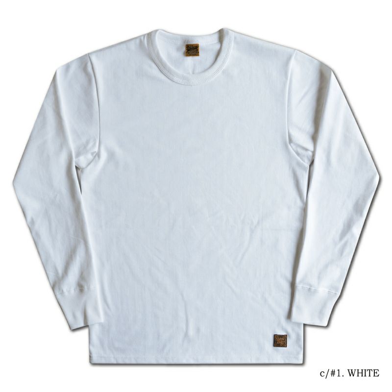 SLL-00 WH 無地長袖Tシャツ SLL00 DELUXEWARE デラックスウエア長袖Tシャツ ロンT 無地ロンTの画像