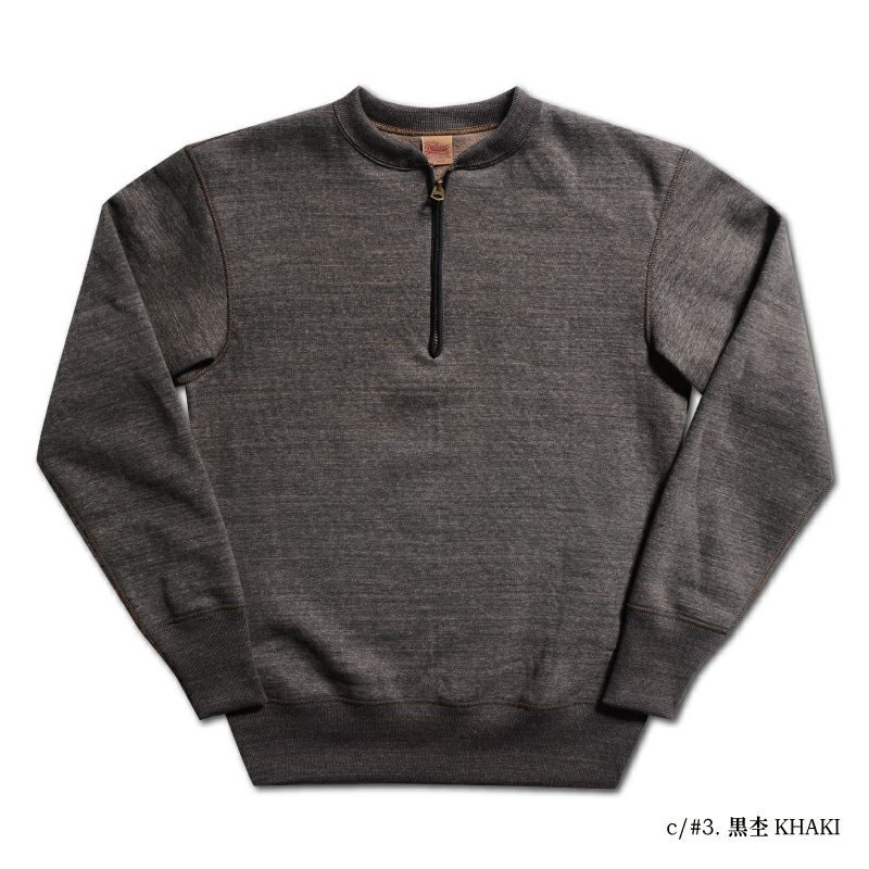 S105-00-BKMKK-7inch HALF-ZIP PLAIN-S10500-DELUXEWARE-デラックスウエアスウェット・デラックスウエアスエットの画像