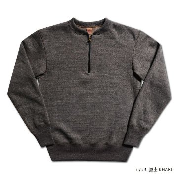 S105-00-BKMKK-7inch HALF-ZIP PLAIN-S10500-DELUXEWARE-デラックスウエアスウェット・デラックスウエアスエットの画像