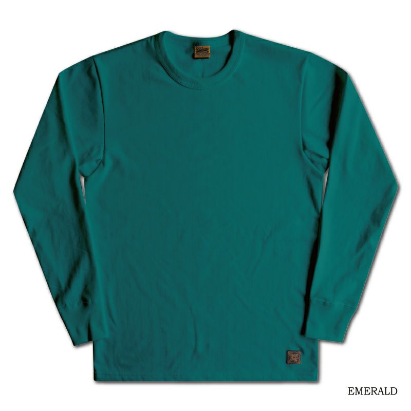 SLL-00 エメラルド 無地長袖Tシャツ SLL00 DELUXEWARE デラックスウエア長袖Tシャツ ロンT 無地ロンTの画像