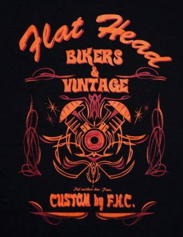THC-11W-ブラック14-BIKERS＆VINTAGE-THC11W-FLATHEAD-フラットヘッドTシャツの画像