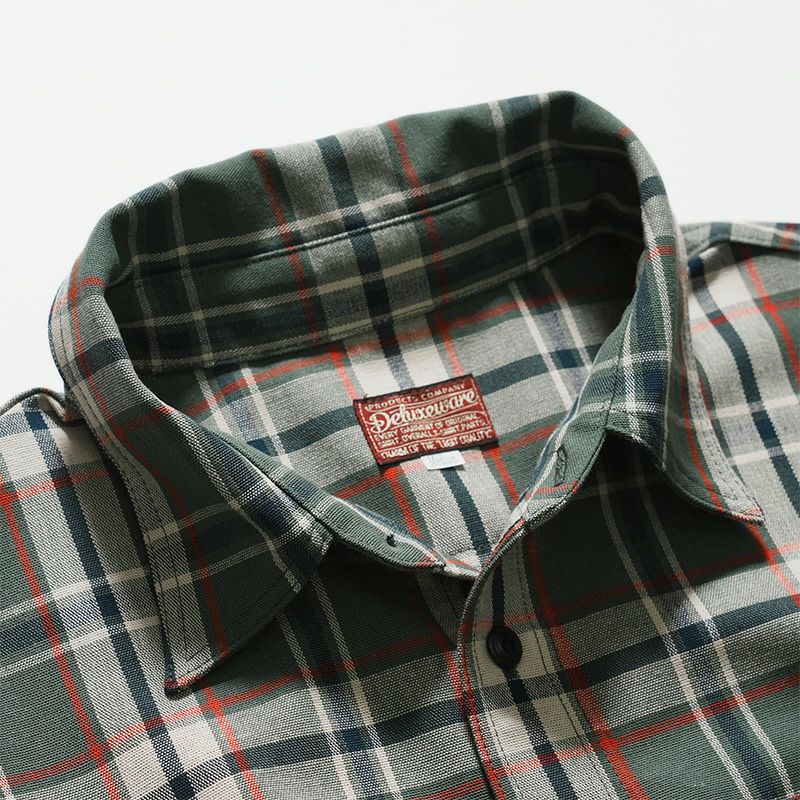 MV-11 GRN TARTAN GRN MV11 DELUXEWARE デラックスウエアシャツ シャツ長袖 ライトネルシャツの画像