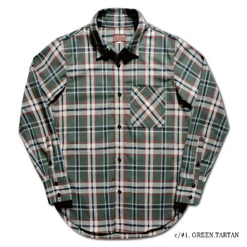 MV-11 GRN TARTAN GRN MV11 DELUXEWARE デラックスウエアシャツ シャツ長袖 ライトネルシャツの画像