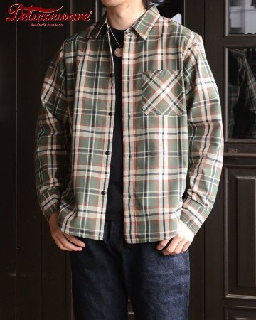 MV-11 GRN TARTAN GRN MV11 DELUXEWARE デラックスウエアシャツ シャツ長袖 ライトネルシャツの画像