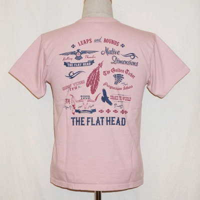 THC-156W-ライトピンク-DIMENSIONS-THC156W-FLATHEAD-フラットヘッドTシャツの画像