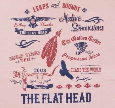 THC-156W-ライトピンク-DIMENSIONS-THC156W-FLATHEAD-フラットヘッドTシャツの画像