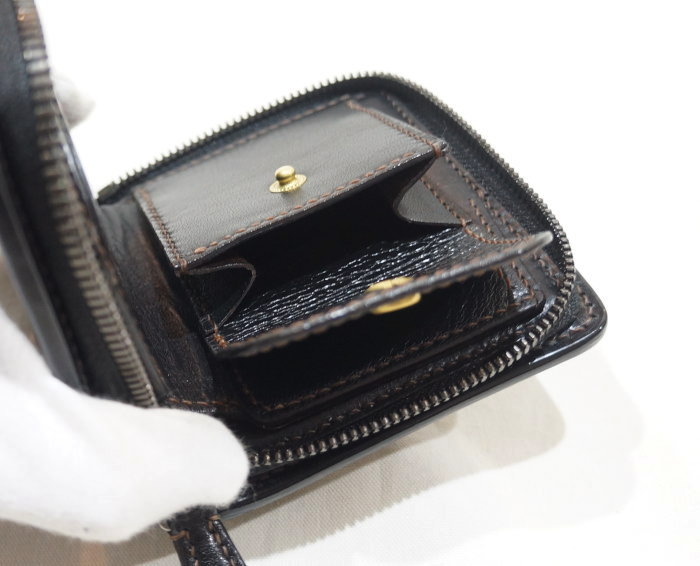 FN-WSZ4-7B5 BK ディアスキン キルティング ミニジップウォレット FNWSZ47B5 FLATHEAD フラットヘッドハーフウォレットの画像