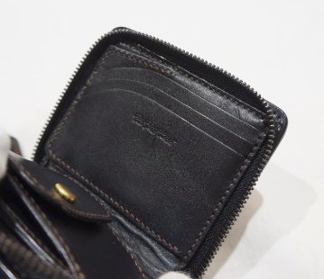 FN-WSZ4-7B5 BK ディアスキン キルティング ミニジップウォレット FNWSZ47B5 FLATHEAD フラットヘッドハーフウォレットの画像