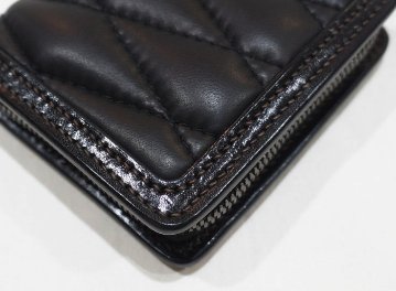FN-WSZ4-7B5 BK ディアスキン キルティング ミニジップウォレット FNWSZ47B5 FLATHEAD フラットヘッドハーフウォレットの画像