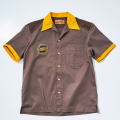 SMGS24 BR サムライ自動車倶楽部ガススタシャツ24 SAMURAIJEANS サムライジーンズワークシャツ サムライジーンズシャツ サムライ自動車倶楽部 ワークシャツの画像