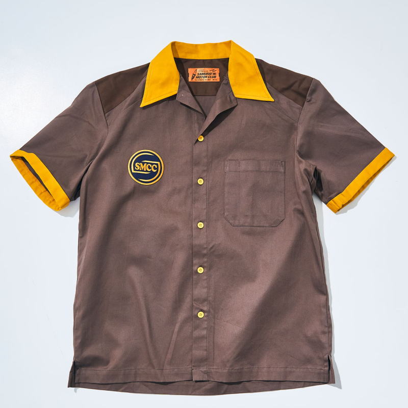 SMGS24 BR サムライ自動車倶楽部ガススタシャツ24 SAMURAIJEANS サムライジーンズワークシャツ サムライジーンズシャツ サムライ自動車倶楽部 ワークシャツの画像