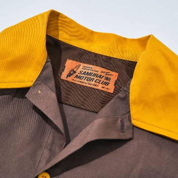 SMGS24 BR サムライ自動車倶楽部ガススタシャツ24 SAMURAIJEANS サムライジーンズワークシャツ サムライジーンズシャツ サムライ自動車倶楽部 ワークシャツの画像