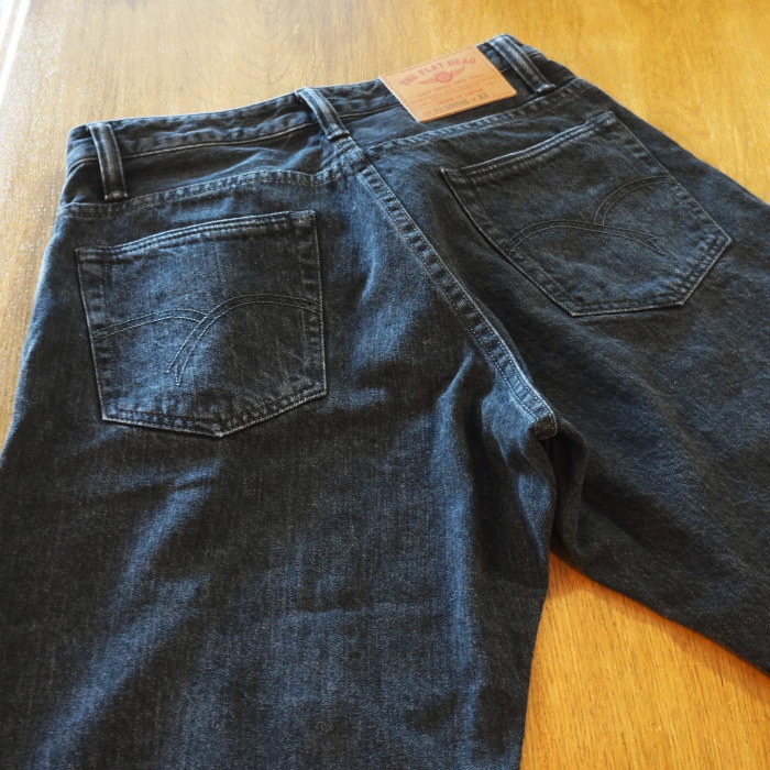 FN-PA-DB003C BK ワイドテーパードブラックパンツ FNPADB003C FLATHEAD フラットヘッドパンツの画像