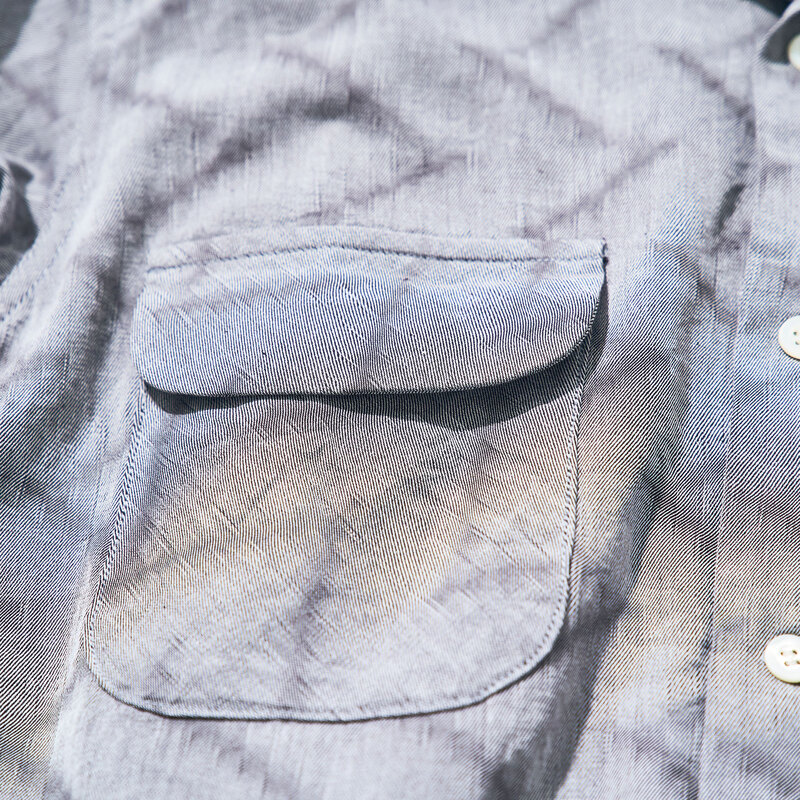 SOS24-SS ジャギーツイル2ポケット長袖ワークシャツ SOS24SS SAMURAIJEANS サムライジーンズ シャツ 長袖シャツの画像