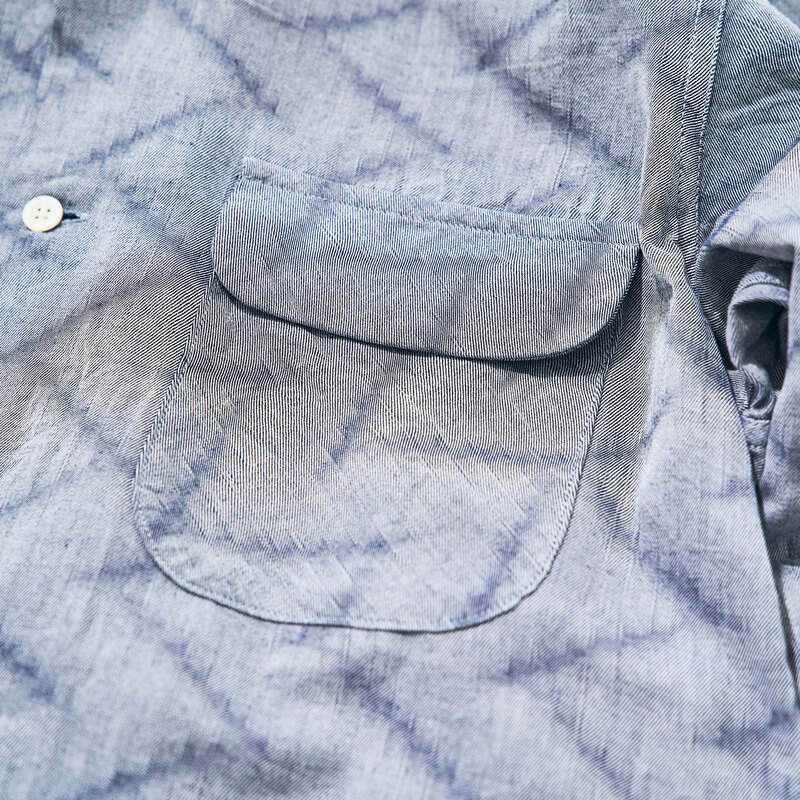 SOS24-SS ジャギーツイル2ポケット長袖ワークシャツ SOS24SS SAMURAIJEANS サムライジーンズ シャツ 長袖シャツの画像