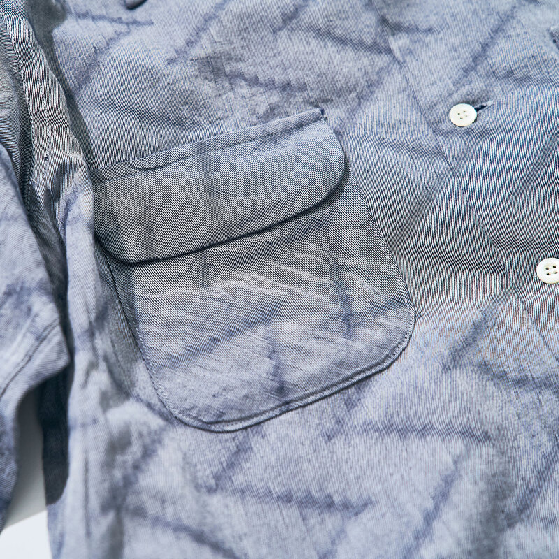 SOS24-SS ジャギーツイル2ポケット長袖ワークシャツ SOS24SS SAMURAIJEANS サムライジーンズ シャツ 長袖シャツの画像