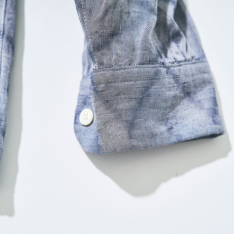 SOS24-SS ジャギーツイル2ポケット長袖ワークシャツ SOS24SS SAMURAIJEANS サムライジーンズ シャツ 長袖シャツの画像