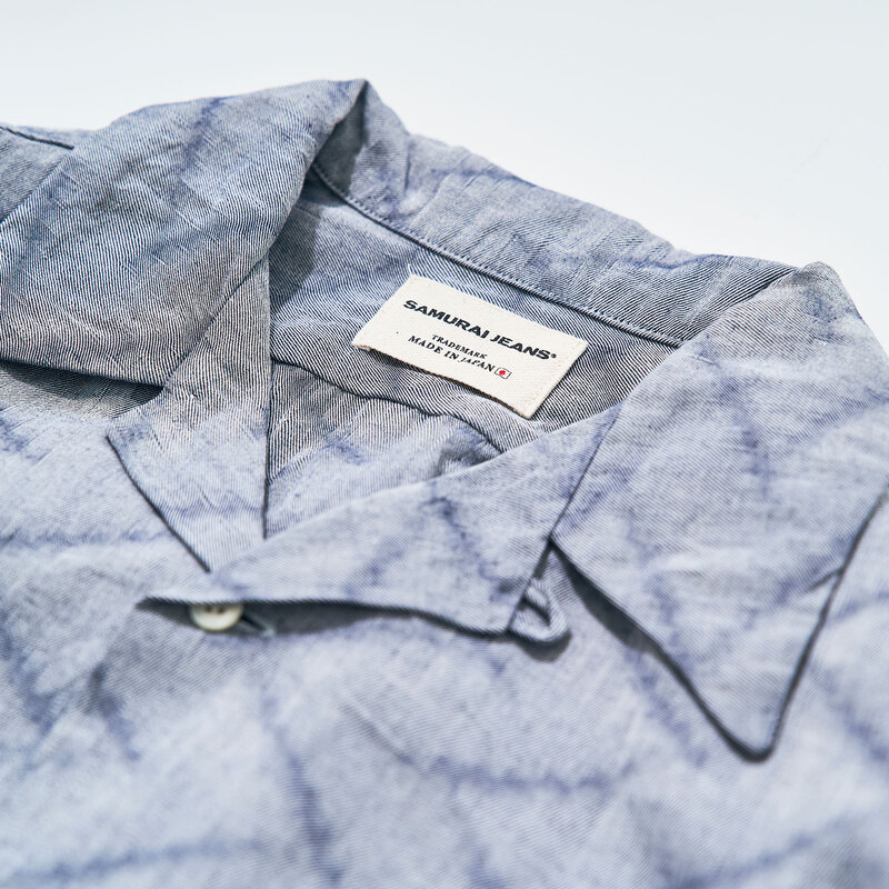 SOS24-SS ジャギーツイル2ポケット長袖ワークシャツ SOS24SS SAMURAIJEANS サムライジーンズ シャツ 長袖シャツの画像