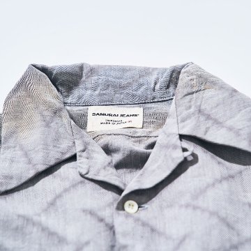 SOS24-SS ジャギーツイル2ポケット長袖ワークシャツ SOS24SS SAMURAIJEANS サムライジーンズ シャツ 長袖シャツの画像