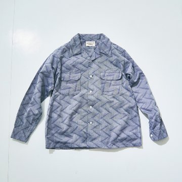 SOS24-SS ジャギーツイル2ポケット長袖ワークシャツ SOS24SS SAMURAIJEANS サムライジーンズ シャツ 長袖シャツの画像