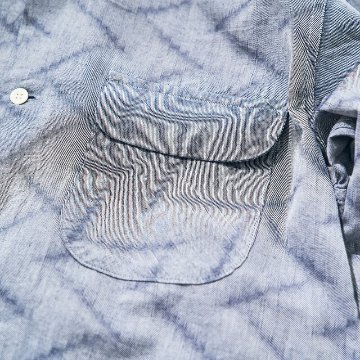 SOS24-SS ジャギーツイル2ポケット長袖ワークシャツ SOS24SS SAMURAIJEANS サムライジーンズ シャツ 長袖シャツの画像