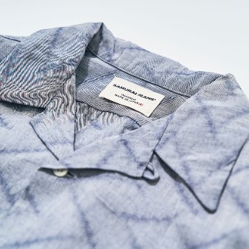 SOS24-SS ジャギーツイル2ポケット長袖ワークシャツ SOS24SS SAMURAIJEANS サムライジーンズ シャツ 長袖シャツの画像