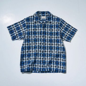 SOS24-S01 藍 オープンカラー半袖シャツ24-S01 SOS24S01 SAMURAIJEANS サムライジーンズ サムライジーンズオープンカラーシャツの画像