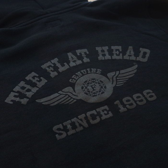 FN-MHZP-002 BK ハイネックスウェットパーカー002 FNMHZP002 FLATHEAD フラットヘッドフルジップパーカーの画像