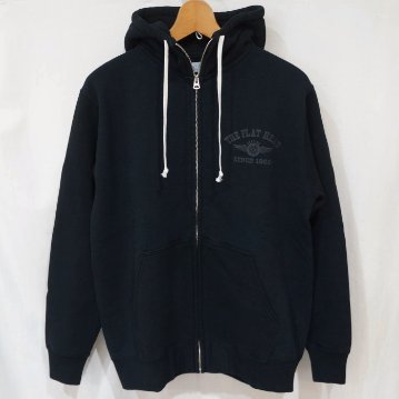 FN-MHZP-002 BK ハイネックスウェットパーカー002 FNMHZP002 FLATHEAD フラットヘッドフルジップパーカーの画像