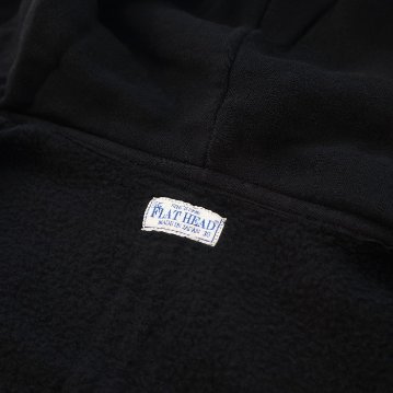 FN-MHZP-002 BK ハイネックスウェットパーカー002 FNMHZP002 FLATHEAD フラットヘッドフルジップパーカーの画像